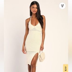 NWT Lulus Knit Halter Midi Dress